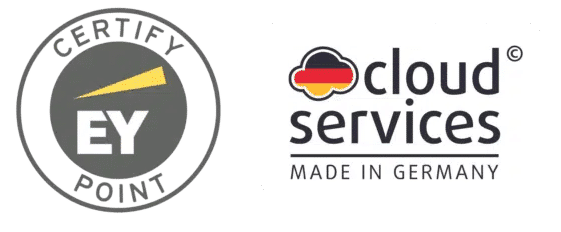 Certify Point EY und cloud services Logos